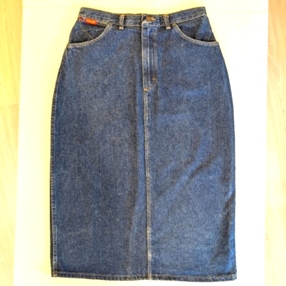 Wrangler Blue Denim Maxi Skirt